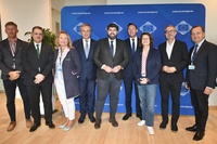 El presidente del Gobierno regional, Fernando López Miras, con miembros del Grupo de Trabajo sobre Defensa del Comité Europeo de las Regiones