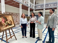 La consejera Carmen Conesa; la presidenta de la Asamblea, Visitaci&oacute;n Mart&iacute;nez; el director general de Patrimonio Cultural, Patricio S&aacute;nchez, y el...