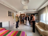 El consejero de Fomento e Infraestructuras, Jorge Garc&iacute;a Montoro, acompa&ntilde;ado por la alcaldesa de Alcantarilla, Francisca Terol, la presidenta de ...