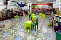 Espacio de la Biblioteca Regional destinado a los usuarios m&aacute;s j&oacute;venes.