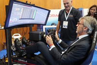 El consejero de Economía, Hacienda, Fondos Europeos y Transformación Digital, Luis Alberto Marín, durante una de las demostraciones realizadas en el 'I Summit IA & Ciberseguridad'