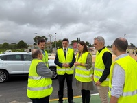 El consejero de Fomento e Infraestructuras, Jorge García Montoro, junto a la alcaldesa de Fortuna, Catalina Herrero, supervisan el fin de obra de...