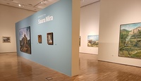 Una perspectiva de la exposición dedicada a la trayectoria de Saura Mira en el Museo de Bellas Artes de Murcia.