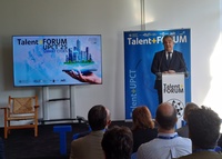 El consejero de Medio Ambiente, Universidades, Investigación y Mar Menor, Juan María Vázquez, inaugura el 'Talent-Forum UPCT 2025'. 