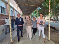 El consejero de Educación y Formación Profesional, Víctor Marín, visita el IES Ricardo Ortega de Fuente Álamo, donde se están realizando obras de...