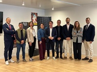 El director general de Deportes, Fran Sánchez, con los representantes de la UMU y la UCAM en la firma de los convenios.