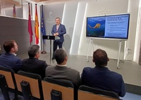 El consejero de Medio Ambiente, Universidades, Investigaci&oacute;n y Mar Menor, Juan Mar&iacute;a V&aacute;zquez, durante la rueda de prensa balance de la Consejer&iacute;a...