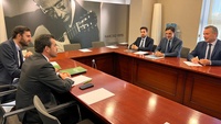 El consejero de Fomento e Infraestructuras, Jorge Garc&iacute;a Montoro, durante la reuni&oacute;n con el grupo parlamentario Vox dentro de la ronda de contactos...