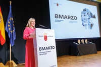 La consejera de Pol&iacute;tica Social, Familias e Igualdad, Conchita Ruiz, durante la gala de entrega de los 'Premios 8 de Marzo' de 2025