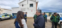 El consejero de Medio Ambiente, Universidades, Investigaci&oacute;n y Mar Menor, Juan Mar&iacute;a V&aacute;zquez, durante su visita a las obras recientemente finalizadas...