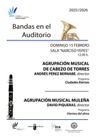 Cartel del concierto de este domingo del ciclo 'Bandas en el Auditorio'.