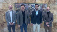 El director general de Patrimonio Cultural, Patricio S&aacute;nchez, y el alcalde de San Javier, Jos&eacute; Miguel Luengo, en la presentaci&oacute;n.