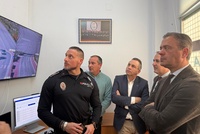 El consejero de Presidencia, Portavoc&iacute;a, Acci&oacute;n Exterior y Emergencias, Marcos Ortu&ntilde;o, el alcalde de Abanilla, Jos&eacute; Antonio Blasco, y el director...