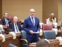 El&nbsp;consejero de Educaci&oacute;n y Formaci&oacute;n Profesional, V&iacute;ctor Mar&iacute;n, durante su intervenci&oacute;n en la Asamblea Regional