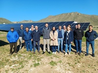 Imagen de la consejera, Sara Rubira, durante su visita a la Comunidad de Regante Miraflores, en Jumilla.