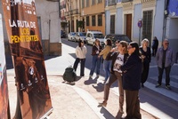 La directora general de Competitividad y Calidad Tur&iacute;sticas, Eva Reverte, y la alcaldesa de Jumilla, durante la inauguraci&oacute;n de la Ruta del Penit...