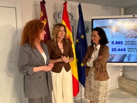 La consejera de Empresa, Empleo y Econom&iacute;a Social, Marisa L&oacute;pez Arag&oacute;n,&nbsp;junto con la secretaria general de la Consejer&iacute;a, Ana Losantos y la directora...