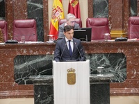 Imagen de archivo del consejero de Fomento e Infraestructuras, Jorge Garc&iacute;a Montoro, en la Asamblea Regional