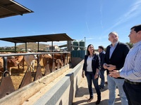 La consejera, Sara Rubira, visita las instalaciones de Grupo C&aacute;rnico Angel&iacute;n, en Santomera.&nbsp;