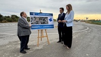 Nueva glorieta en la RM-554 en Archena