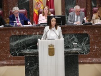 La consejera de Salud, Isabel Ayala, intervino hoy ante el Pleno de la Asamblea Regional