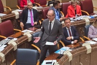 El consejero de Educaci&oacute;n y Formaci&oacute;n Profesional, V&iacute;ctor Mar&iacute;n, durante su comparecencia en la Asamblea Regional.&nbsp;