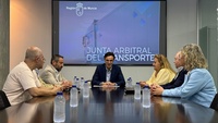 El consejero de Infraestructuras y Desarrollo Territorial, Jorge Garc&iacute;a Montoro, durante la reuni&oacute;n de la Junta Arbitral del Transporte de la Regi&oacute;n...