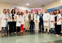 La directora gerente del SMS, Irene Mar&iacute;n (c), inaugur&oacute; la VI Jornada de Unidades de Mama en la Arrixaca