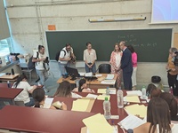El consejero de Educaci&oacute;n y Formaci&oacute;n Profesional visita la sede de la Facultad de Econom&iacute;a y Empresa de la UMU, donde se realizan las pruebas de...