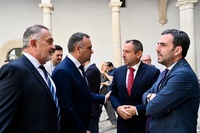 El director general de Movilidad y Transportes, Jos&eacute; Antonio Verd&uacute;, durante el encuentro de la Mesa para la Recuperaci&oacute;n del Tren Guadix-Baza-Lorca...