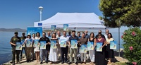 El consejero de Medio Ambiente, Industria, Universidades, Investigaci&oacute;n y Mar Menor, Juan Mar&iacute;a V&aacute;zquez, junto al alcalde de San Javier, Jos&eacute; Miguel...