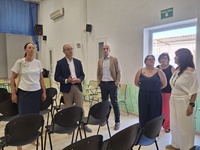 El consejero de Educaci&oacute;n y Formaci&oacute;n Profesional, V&iacute;ctor Marin, visita las obras realizadas en el IES Ricardo Ortega de Fuente &Aacute;lamo