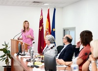 La consejera de Econom&iacute;a, Hacienda, Portavoc&iacute;a, Fondos Europeos y Transformaci&oacute;n Digital, Marisa L&oacute;pez Arag&oacute;n, durante su intervenci&oacute;n en el CES.