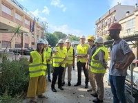 El consejero de Educaci&oacute;n y Formaci&oacute;n Profesional, V&iacute;ctor Mar&iacute;n, visita el IES Beniaj&aacute;n (Murcia) donde se est&aacute;n realizando el cambio de cubiertas...