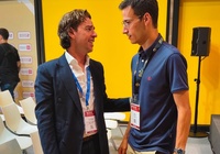 El director de Deportes, en la presentaci&oacute;n de los Juegos del Agua junto a Javier G&oacute;mez Noya, triatleta campe&oacute;n del mundo y medallista ol&iacute;mpico