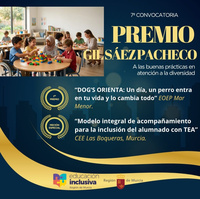Cartel con los ganadores del 'Premio Gil S&aacute;ez Pacheco 2025' a las buenas pr&aacute;cticas en atenci&oacute;n a la diversidad
