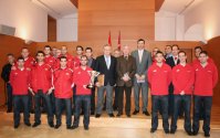 El presidente de la Comunidad, Ramón Luis Valcárcel, recibió al equipo de fútbol sala ElPozo Murcia Turística y a su junta directiva (3)