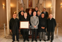El presidente de la Comunidad, Ramón Luis Valcárcel, recibe a los miembros del Consejo de Hombres Buenos de la Huerta de Murcia (1)