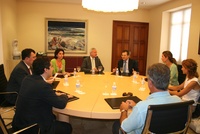 El jefe del Ejecutivo murciano se reúne con el presidente del Colegio de Arquitectos de Murcia, Antonio García, y miembros de su junta directiva (2)