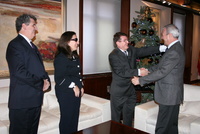 El presidente de la Comunidad, Ramón Luis Valcárcel, recibe al director general de la ONCE en España I