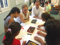 Visita niños saharauis al Museo Arqueológico de Murcia