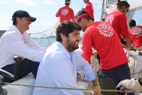 El presidente de la Comunidad asiste a la salida de la regata Caravaca Jubilar Región de Murcia, 'II Trofeo Punta Este'