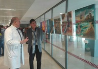 Inauguración de la exposición de pintura en el hospital Materno-Infantil de la Arrixaca