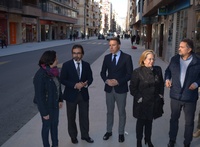 El consejero de Presidencia y Fomento y el alcalde de Lorca visitaron las obras de la avenida de Juan Carlos I