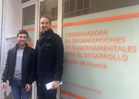 El director general de Unión Europea y Acción Exterior, Manuel Pleguezuelo, en la sede de la Coordinadora de Organización no Gubernamental para el Desarrollo