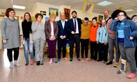 El presidente de la Comunidad visita el Centro de Día de Asociación para la Atención Integral a Personas con Síndrome de Down, Asido Cartagena