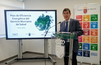 El consejero de Salud en funciones, Manuel Villegas, presentó hoy el Plan de Eficiencia Energética del SMS (Servicio Murciano de Salud)