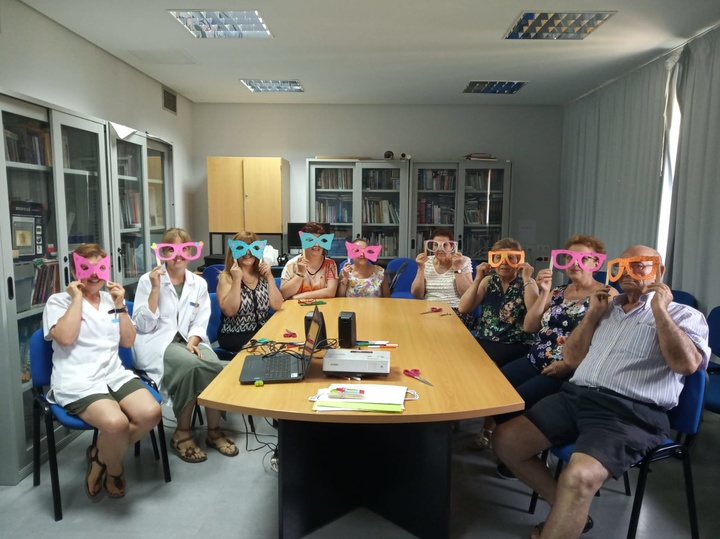 Imagen de una de las sesiones del taller de autocuidado ofrecido en el área de la Vega Alta del Segura