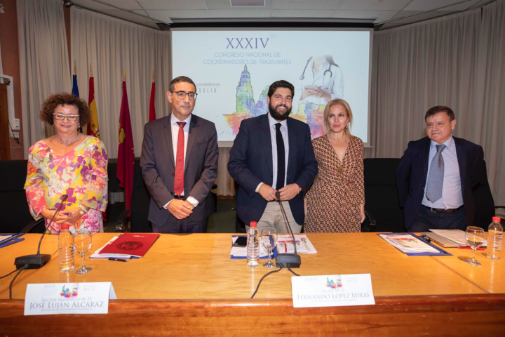 El jefe del Ejecutivo regional, Fernando López Miras, preside el acto inaugural del XXXIV Congreso Nacional de Coordinadores de Trasplantes (01)