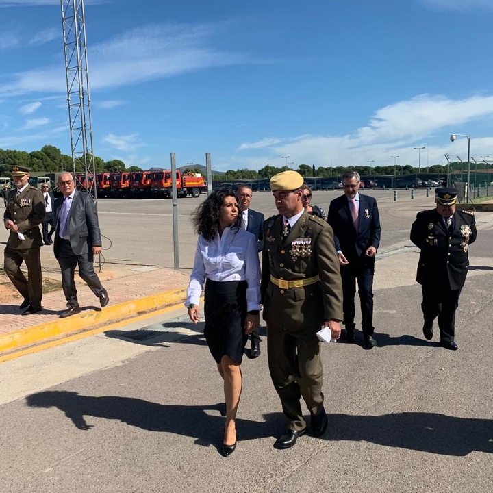 Ballesteros participa en los actos en honor de la patrona de la Unidad Militar de Emergencias, Nuestra Señora del Rosario